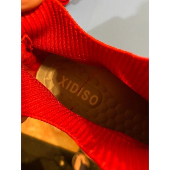 FUSHITON Trainers Men's High Top Shoes, Size 10, Red Workout NWT - Picture 4 of 8